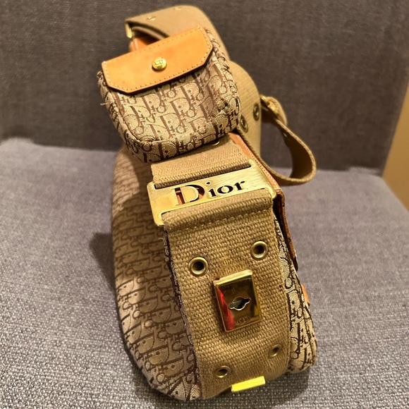 Christian Dior Brown Monogrammed Street Chic Bag Tan Leather pre-owned - Picture 3 of 13